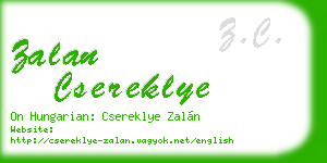 zalan csereklye business card