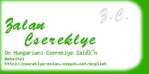 zalan csereklye business card